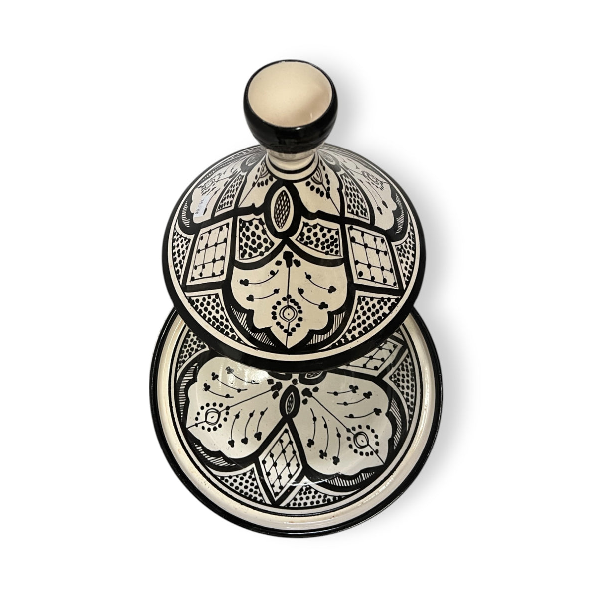 Serving Black&White Ceramic Tajine