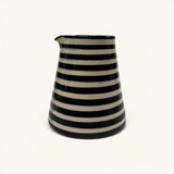 Pichet à lait TUYYA rayé noir et blanc au design vintage élégant pour le service du café ou du thé