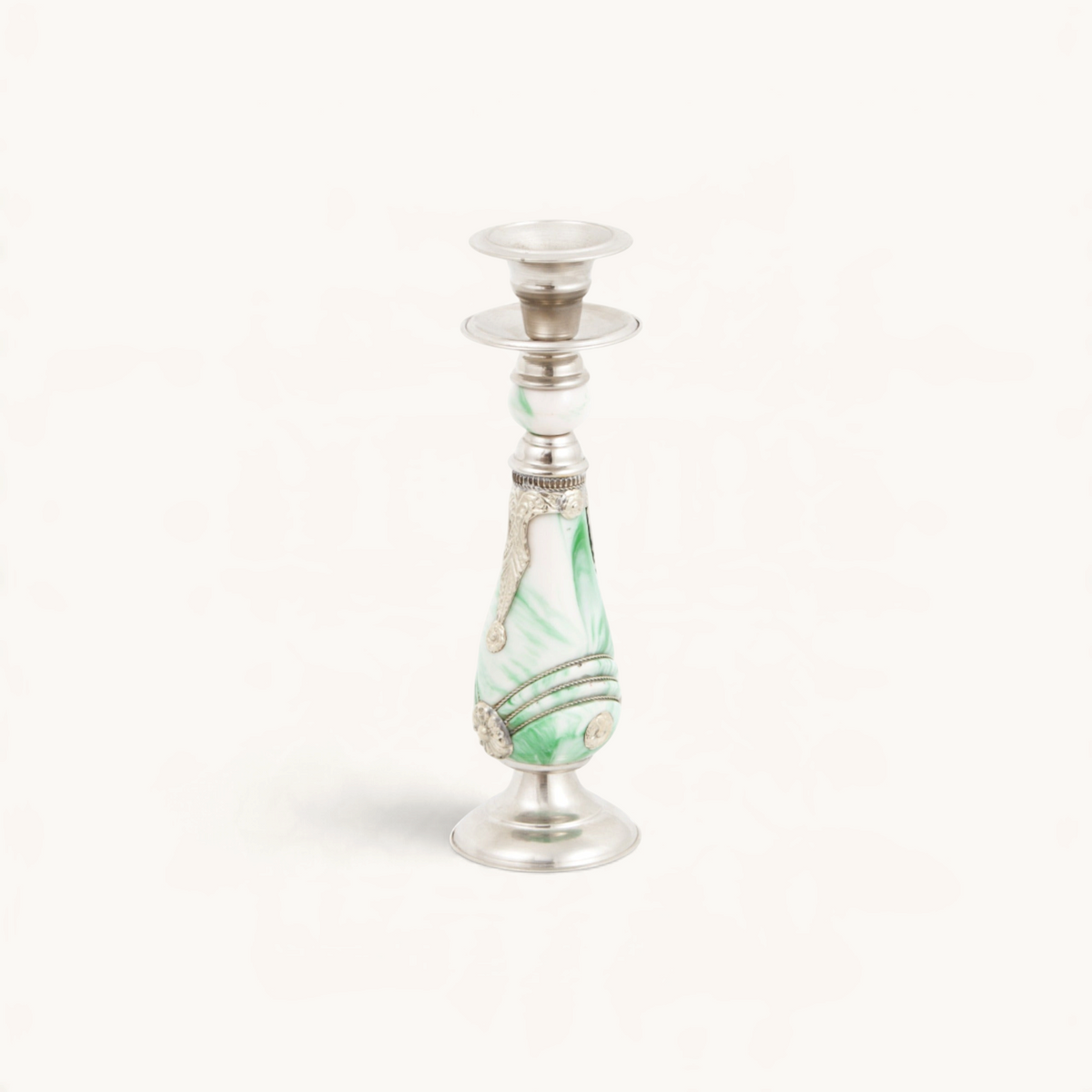 Morrocan-silver-candle-holder