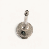 TUYYA silver-plated Moroccan rose water sprinkler bottle with intricate hand-embossed details, top-down view.