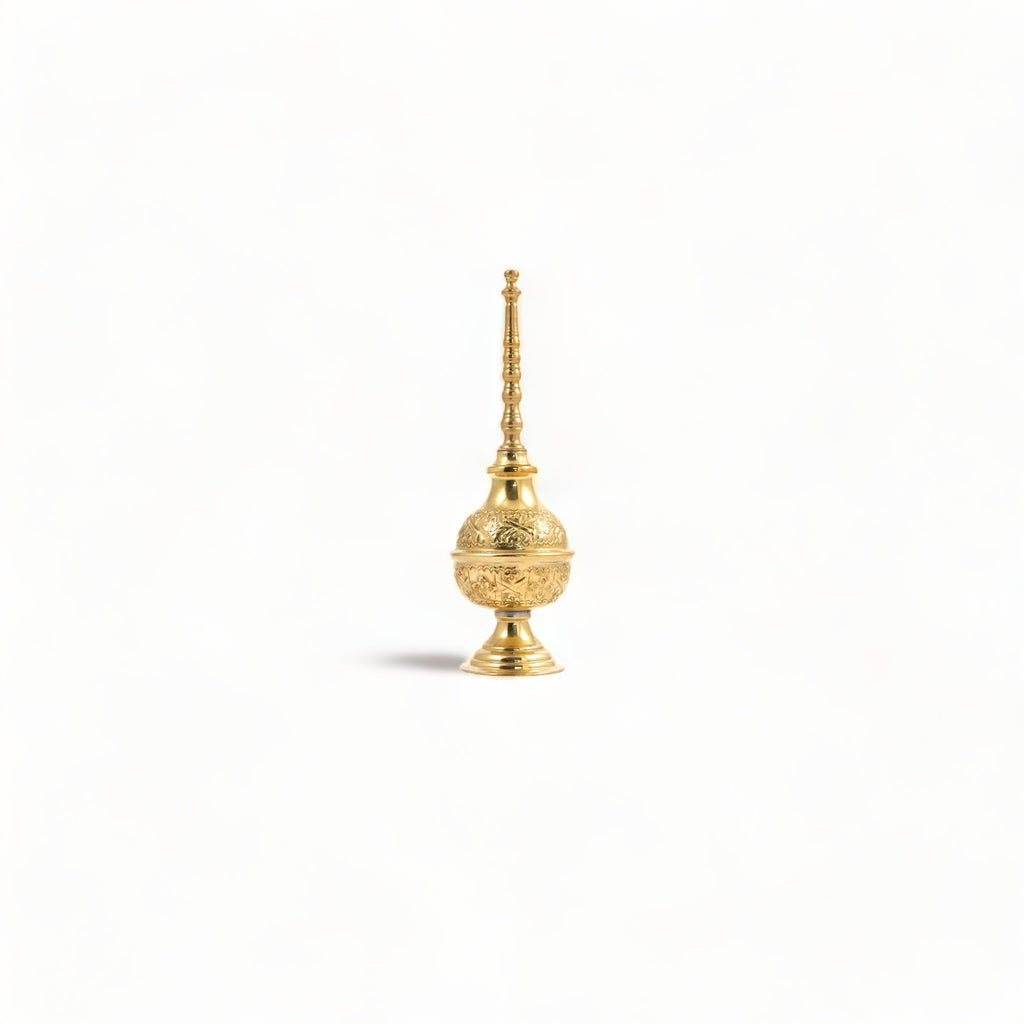 Yellow Copper Authentic Moroccan Rose Water Sprinkler Bottle