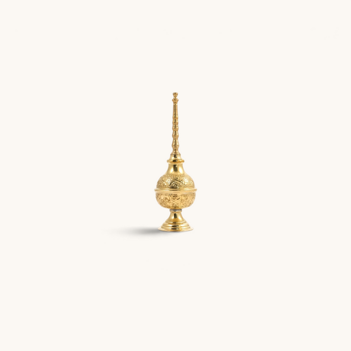 Yellow Copper Authentic Moroccan Rose Water Sprinkler Bottle