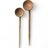 Hand-carved lemon wood table spoon with rustic charm, Moroccan craftsmanship