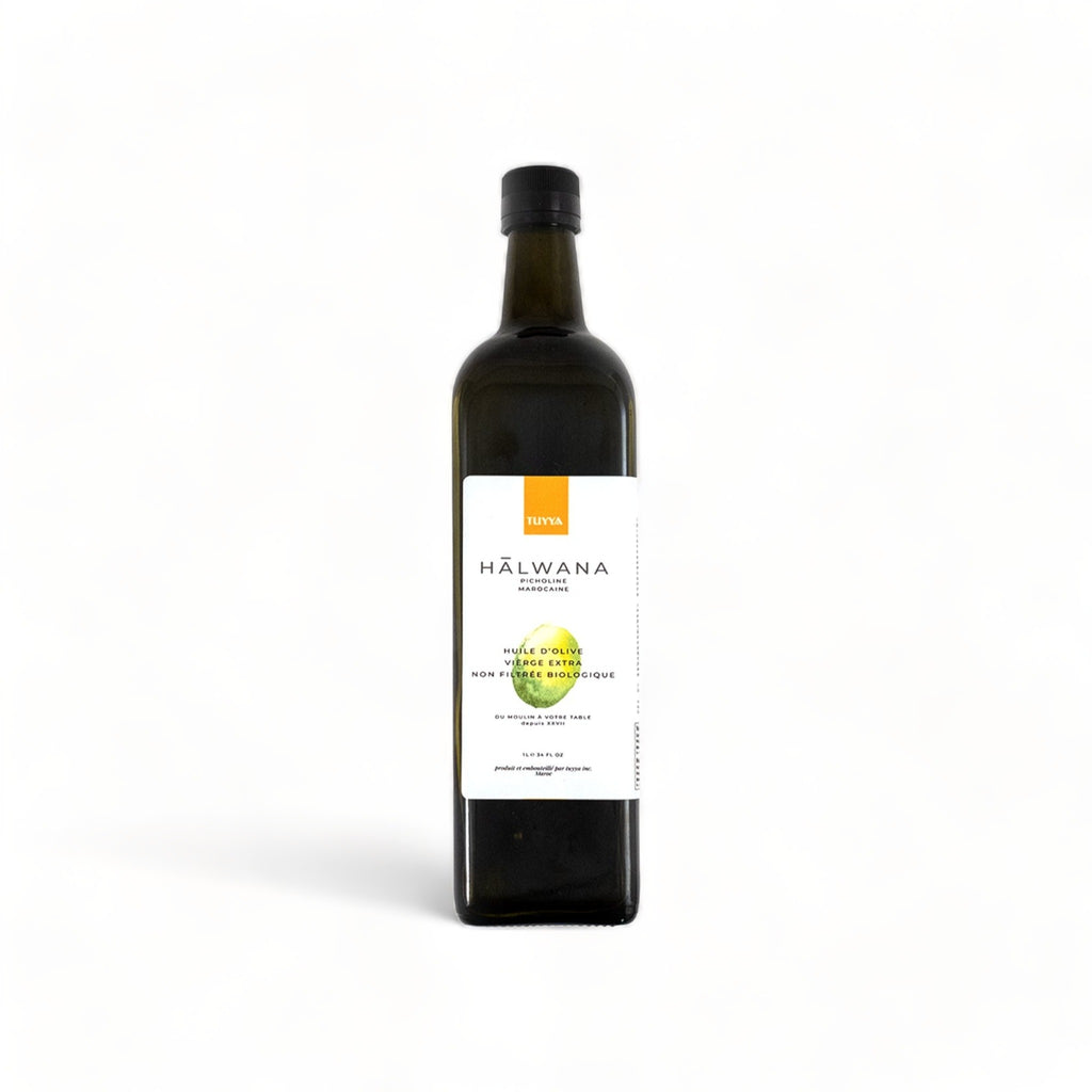 Huile d'olive extra vierge biologique de Tuyya - Picholine marocaine authentique, 1L