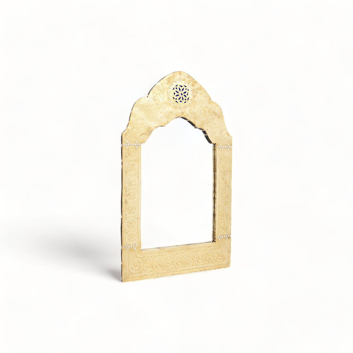 Moorish Syle Gilded Metal Wall Mirror