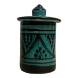 traditional-terracotta-moroccan-spice-container-dark-green-arabic-design