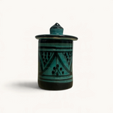 traditional-terracotta-moroccan-spice-container-dark-green-arabic-design