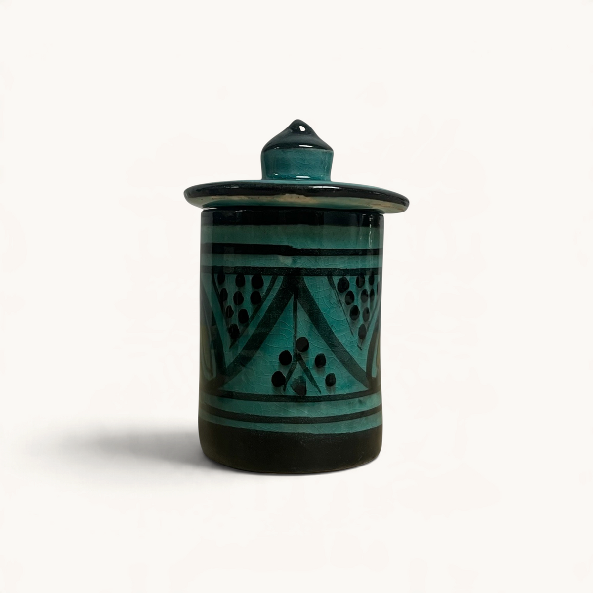 traditional-terracotta-moroccan-spice-container-dark-green-arabic-design
