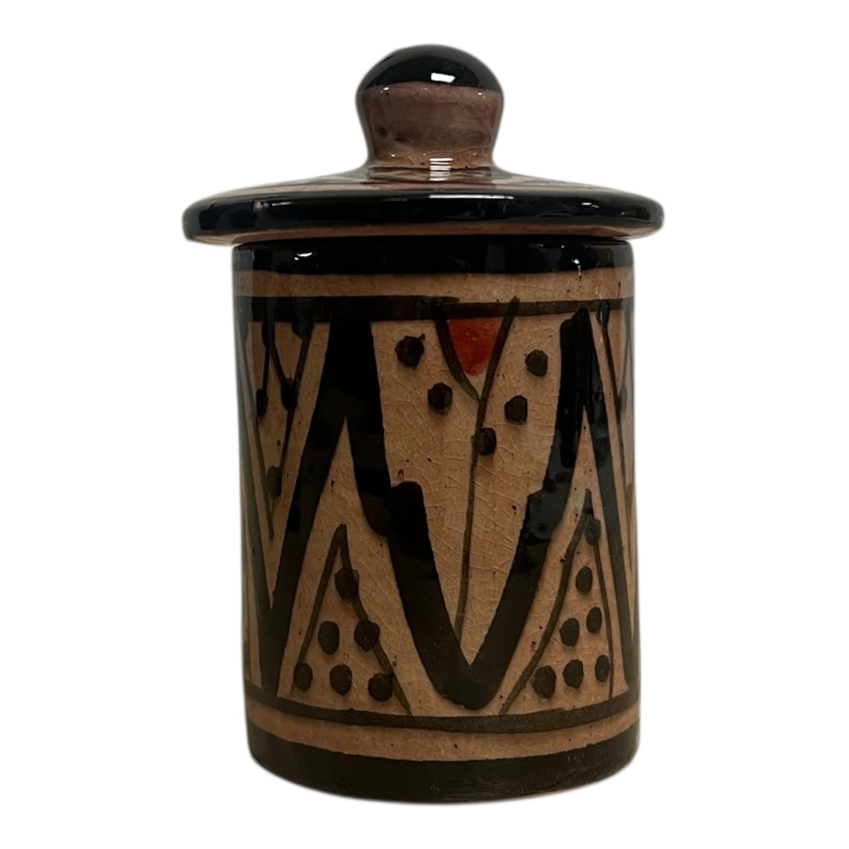 traditional-terracotta-moroccan-spice-container-dark-pink-red-accents