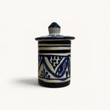 traditional-terracotta-moroccan-spice-container-white-navy-pattern