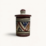 traditional-terracotta-moroccan-spice-container-white-burgundy-blue-yellow-pattern