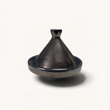 TUYYA metallic glazed ceramic micro tajine for serving spices or condiments, handcrafted in Morocco.