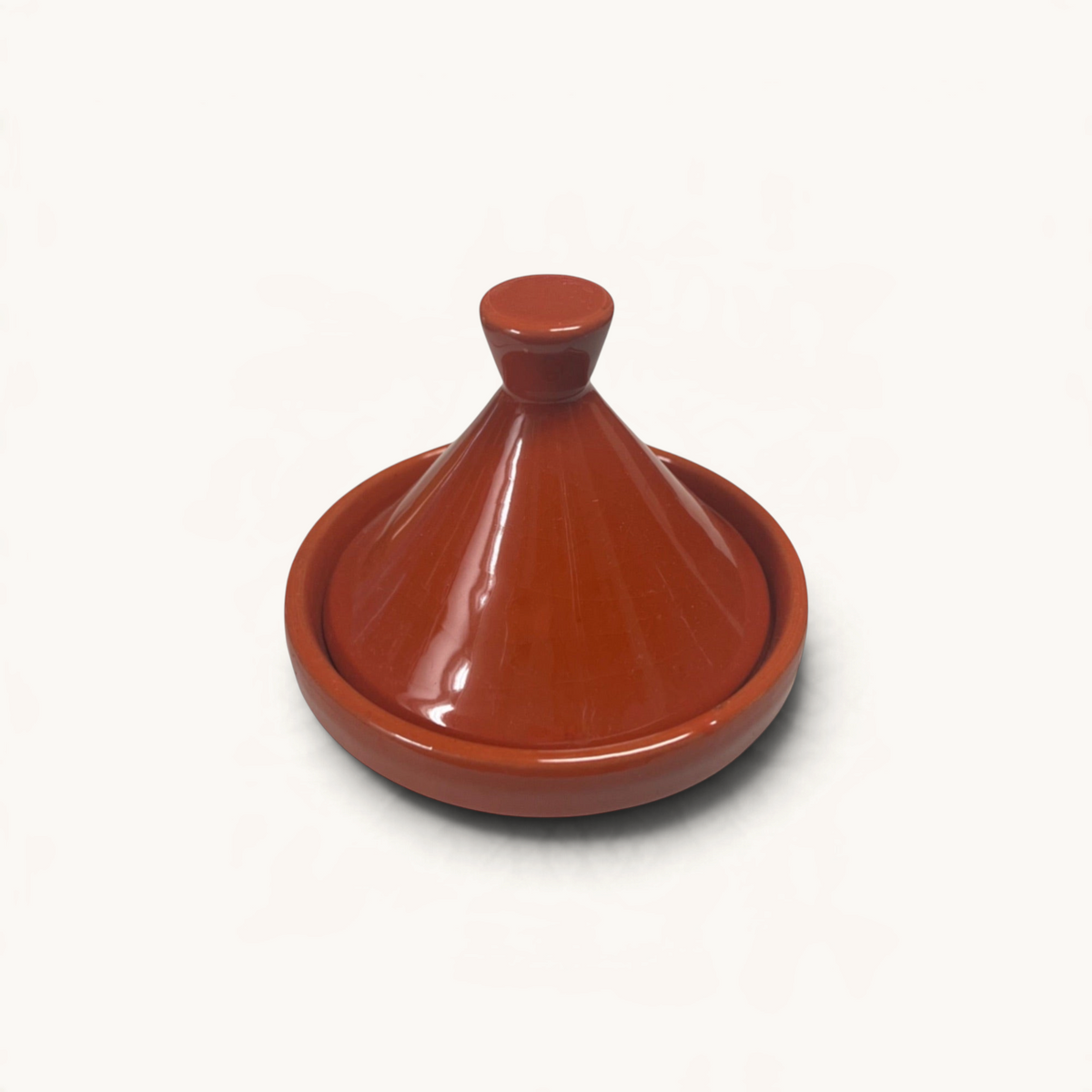 TUYYA red silicium glazed ceramic micro tajine for serving spices or condiments, handcrafted in Morocco.