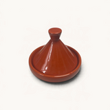 TUYYA red silicium glazed ceramic micro tajine for serving spices or condiments, handcrafted in Morocco.