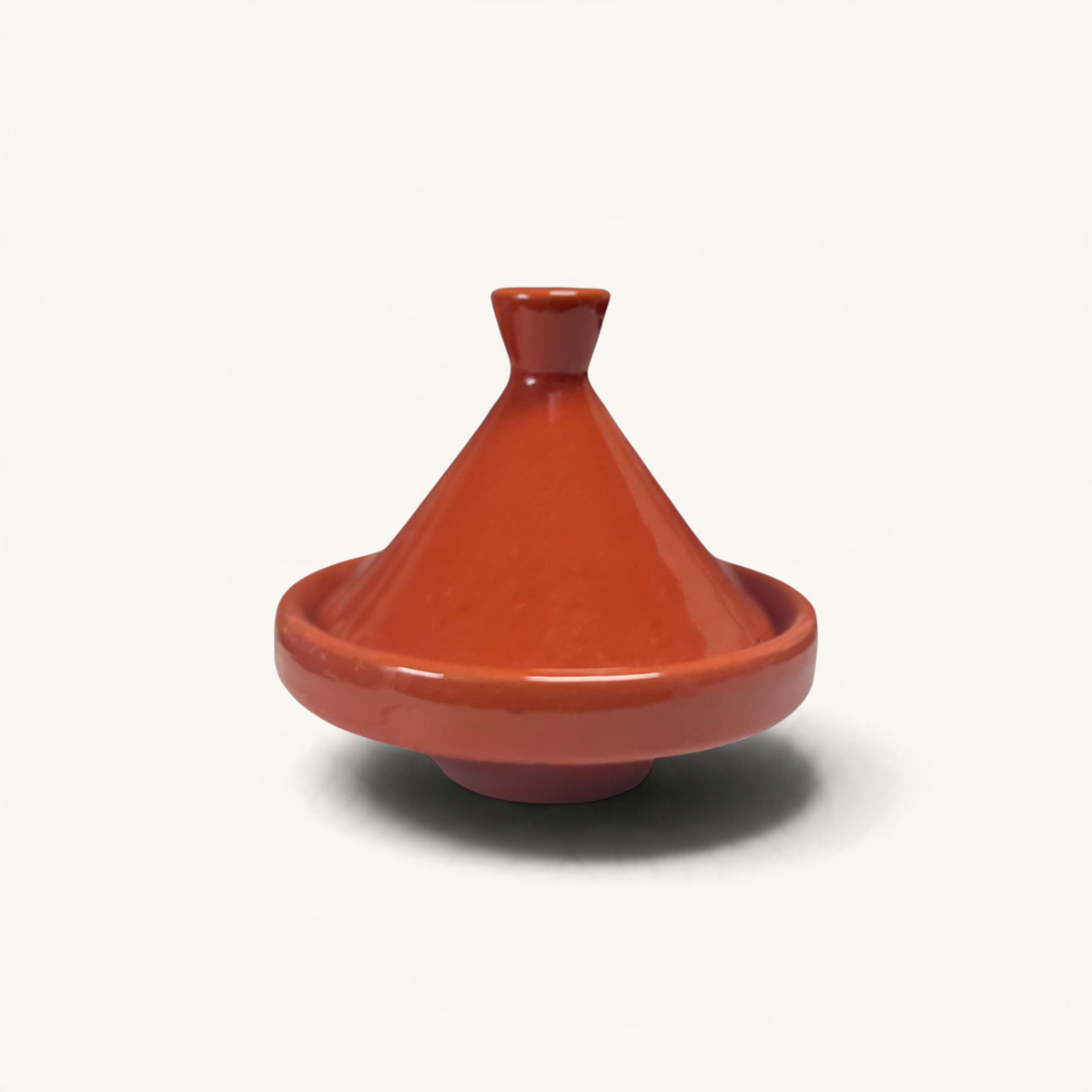 TUYYA handcrafted red silicium glazed ceramic micro tajine for serving spices or honey
