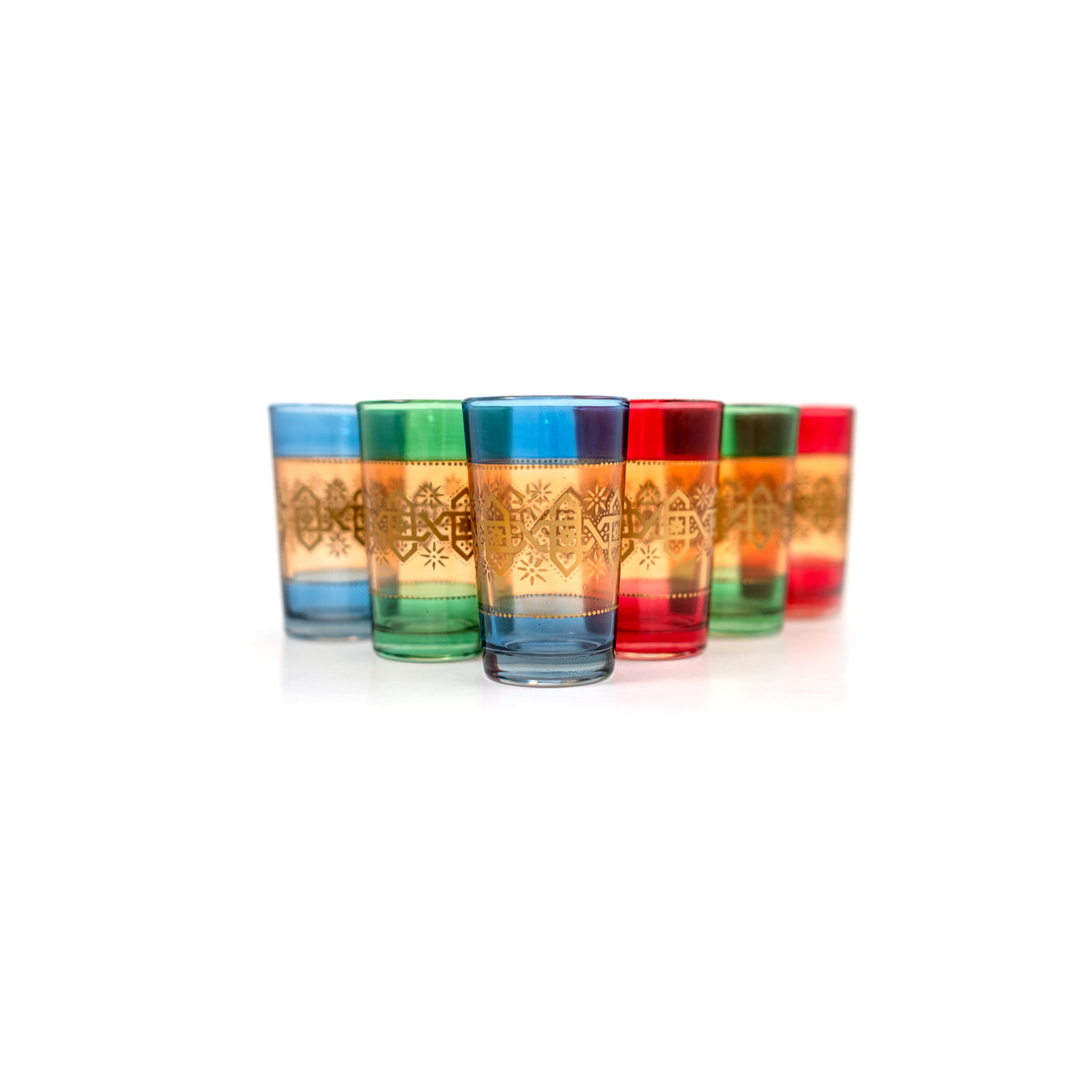 TUYYA Henna Berrad Moroccan tea glass with traditional pattern, 4 oz