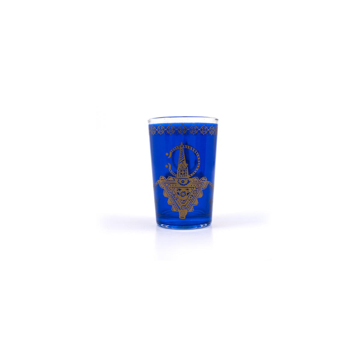 TUYYA Fibule Moroccan tea glass with traditional pattern, 6 oz