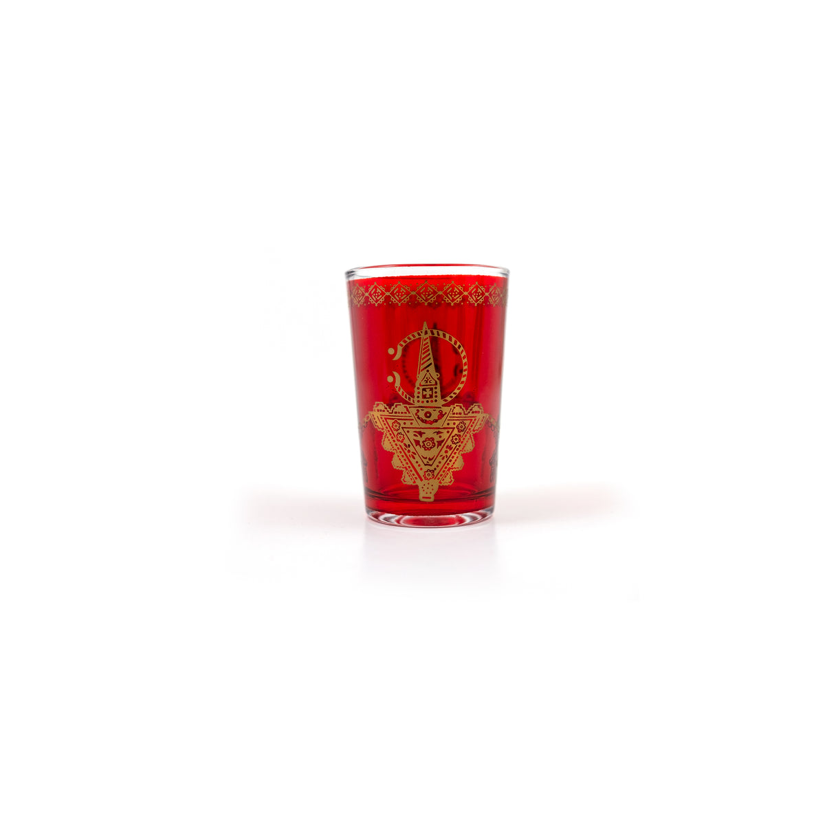 TUYYA Fibule Moroccan tea glass with traditional pattern, 6 oz