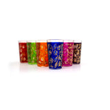 TUYYA Floral Moroccan tea glass with floral pattern, 4 oz