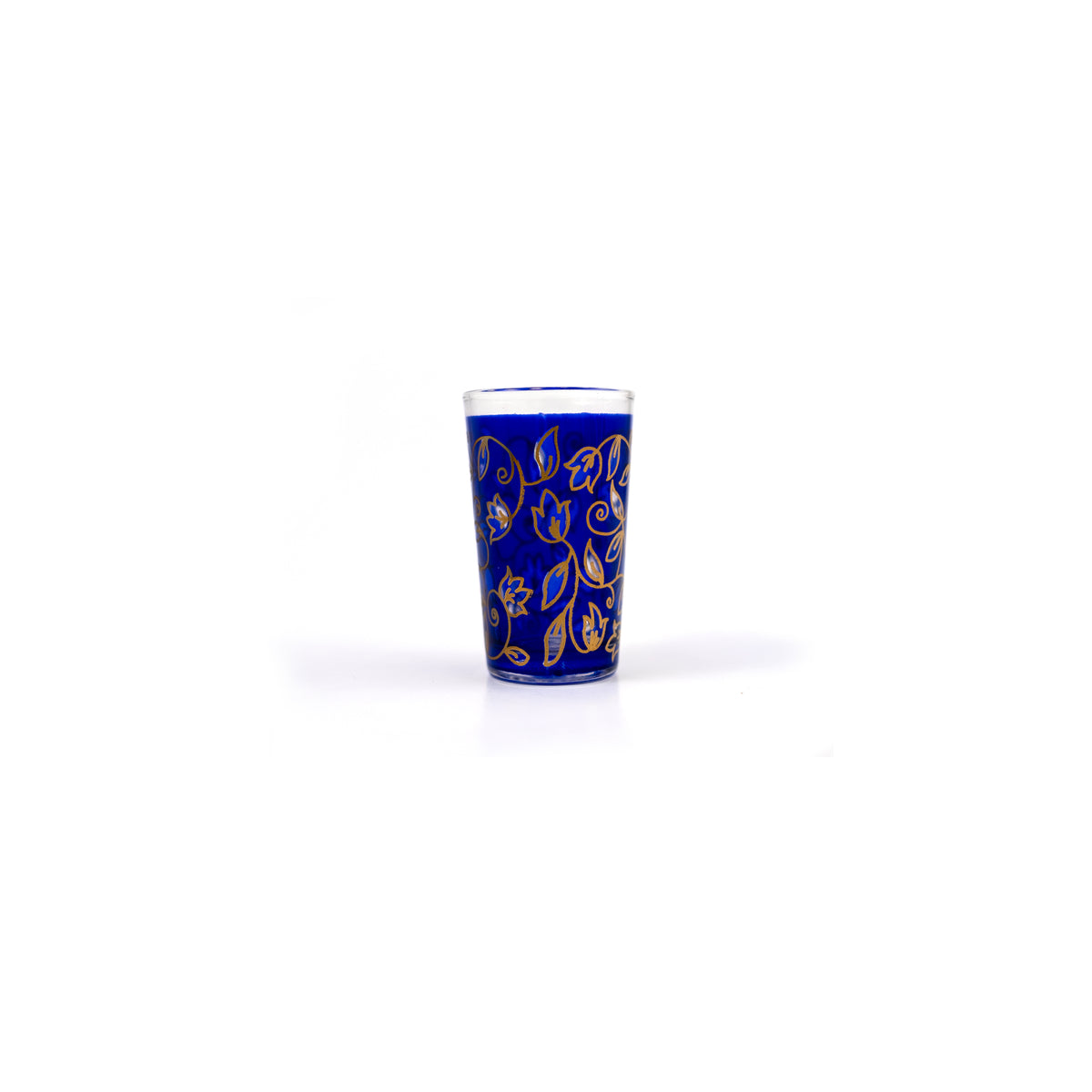TUYYA Floral Moroccan tea glass with floral pattern, 4 oz