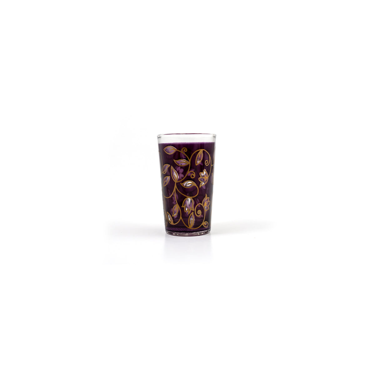 TUYYA Floral Moroccan tea glass with floral pattern, 4 oz