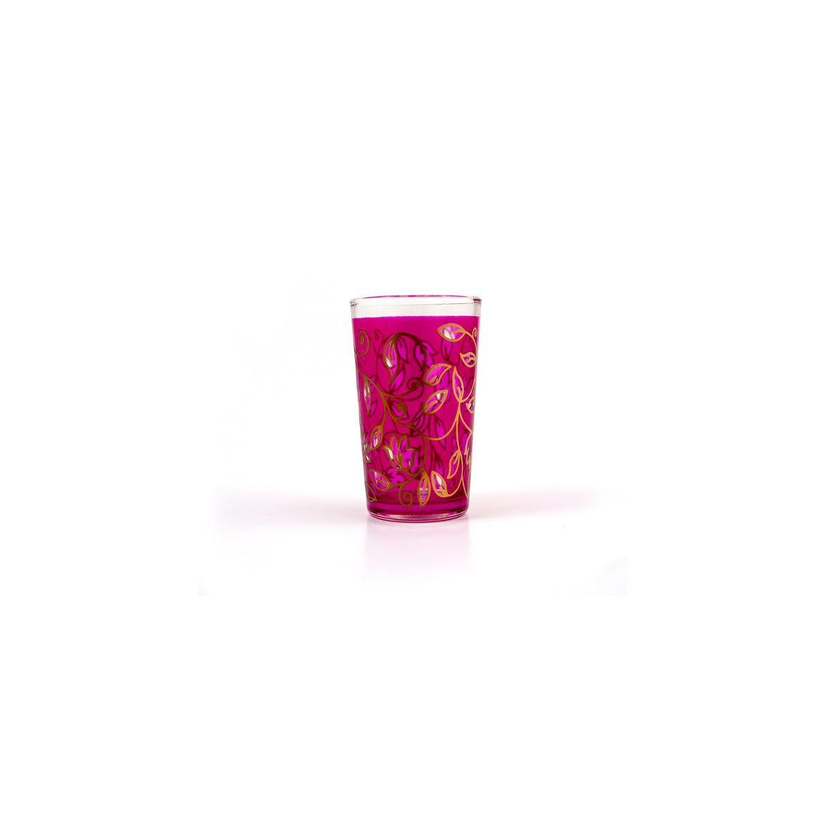 TUYYA Floral Moroccan tea glass with floral pattern, 4 oz