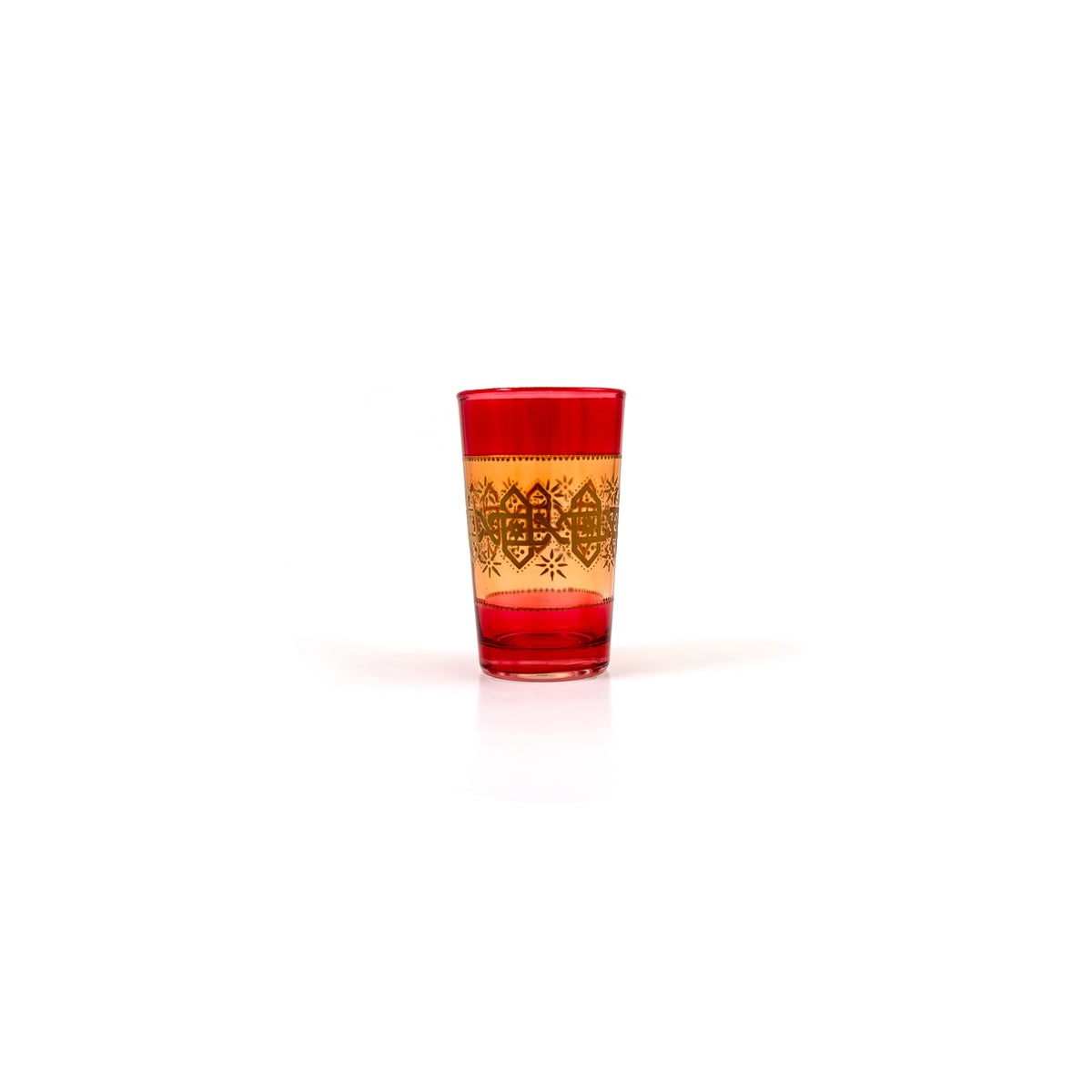 TUYYA Henna Berrad Moroccan tea glass with traditional pattern, 4 oz