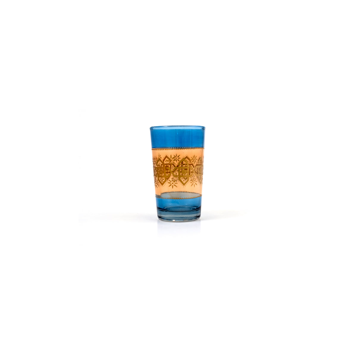 TUYYA Henna Berrad Moroccan tea glass with traditional pattern, 4 oz