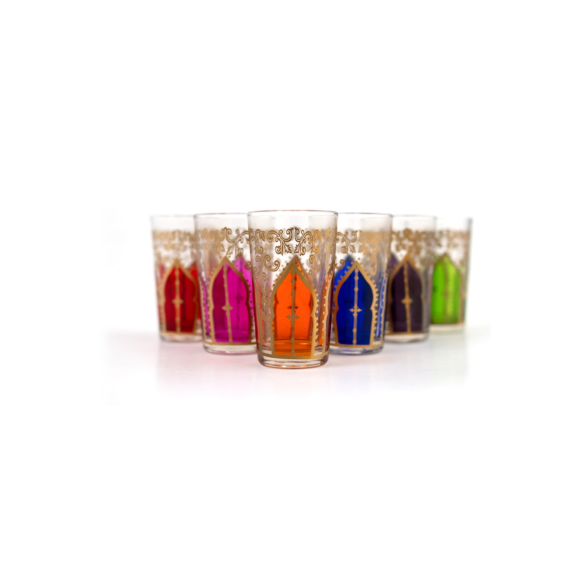 TUYYA Tamanssourt Moroccan tea glass with traditional pattern