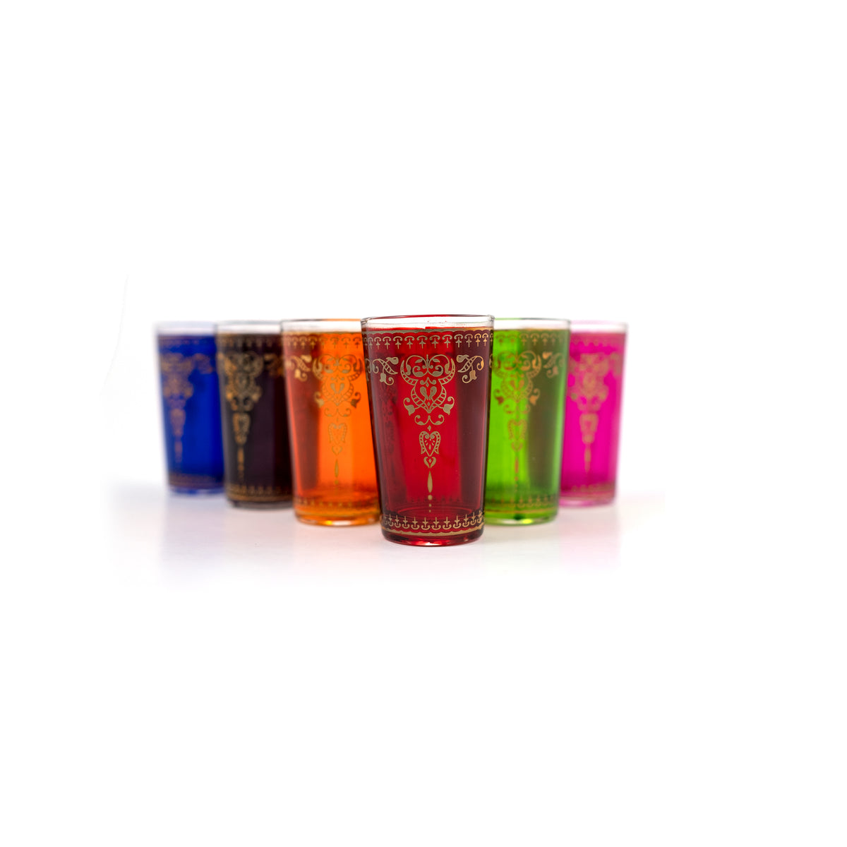 TUYYA Marjana Moroccan tea glass with traditional pattern, 4 oz
