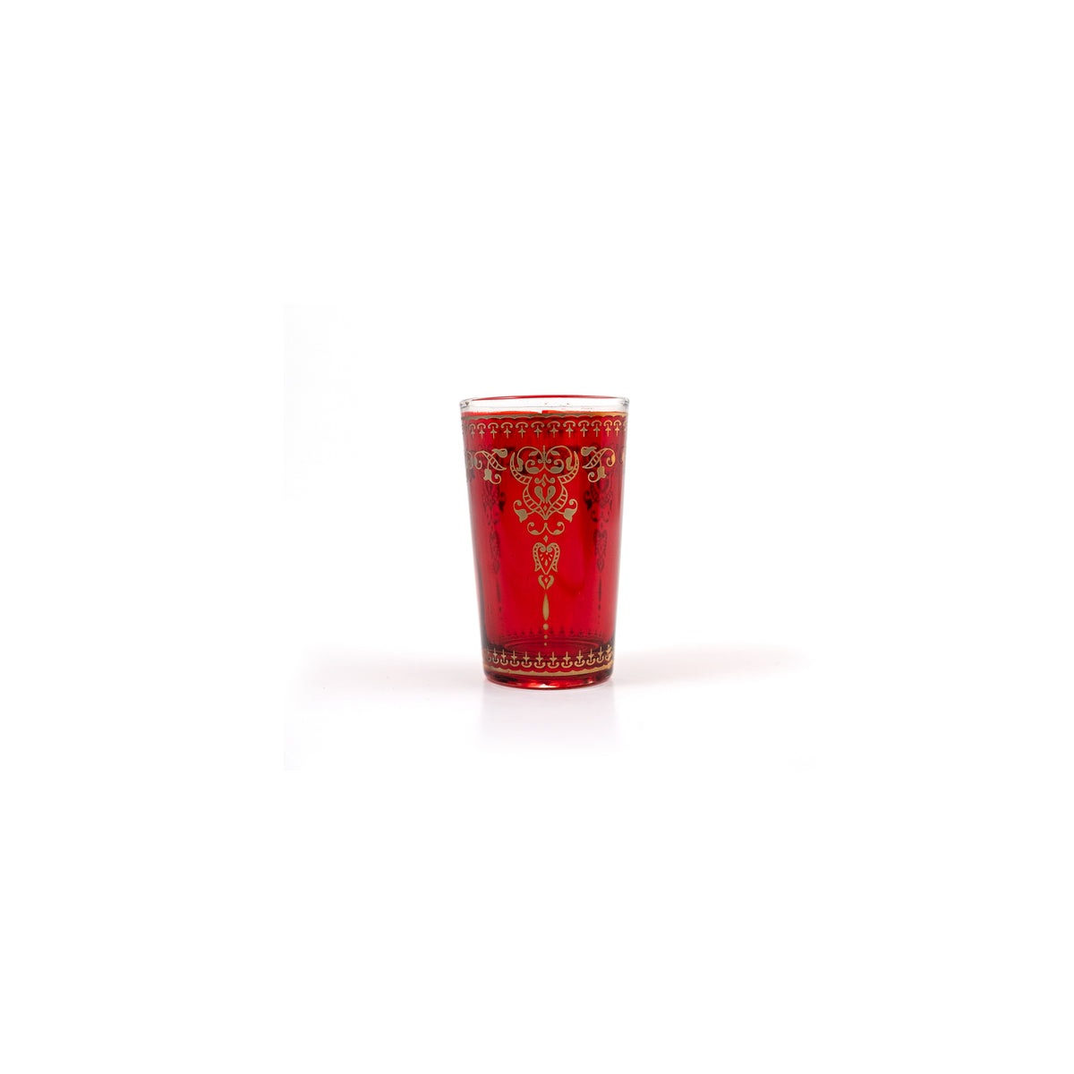 TUYYA Marjana Moroccan tea glass with traditional pattern, 4 oz