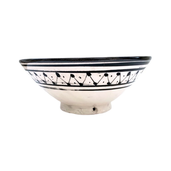 Ceramic Bowl, Black & White