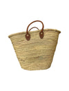Bahia - Large Moroccan Wicker Basket with Thick Leather Handles